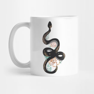 snake and peonies Mug